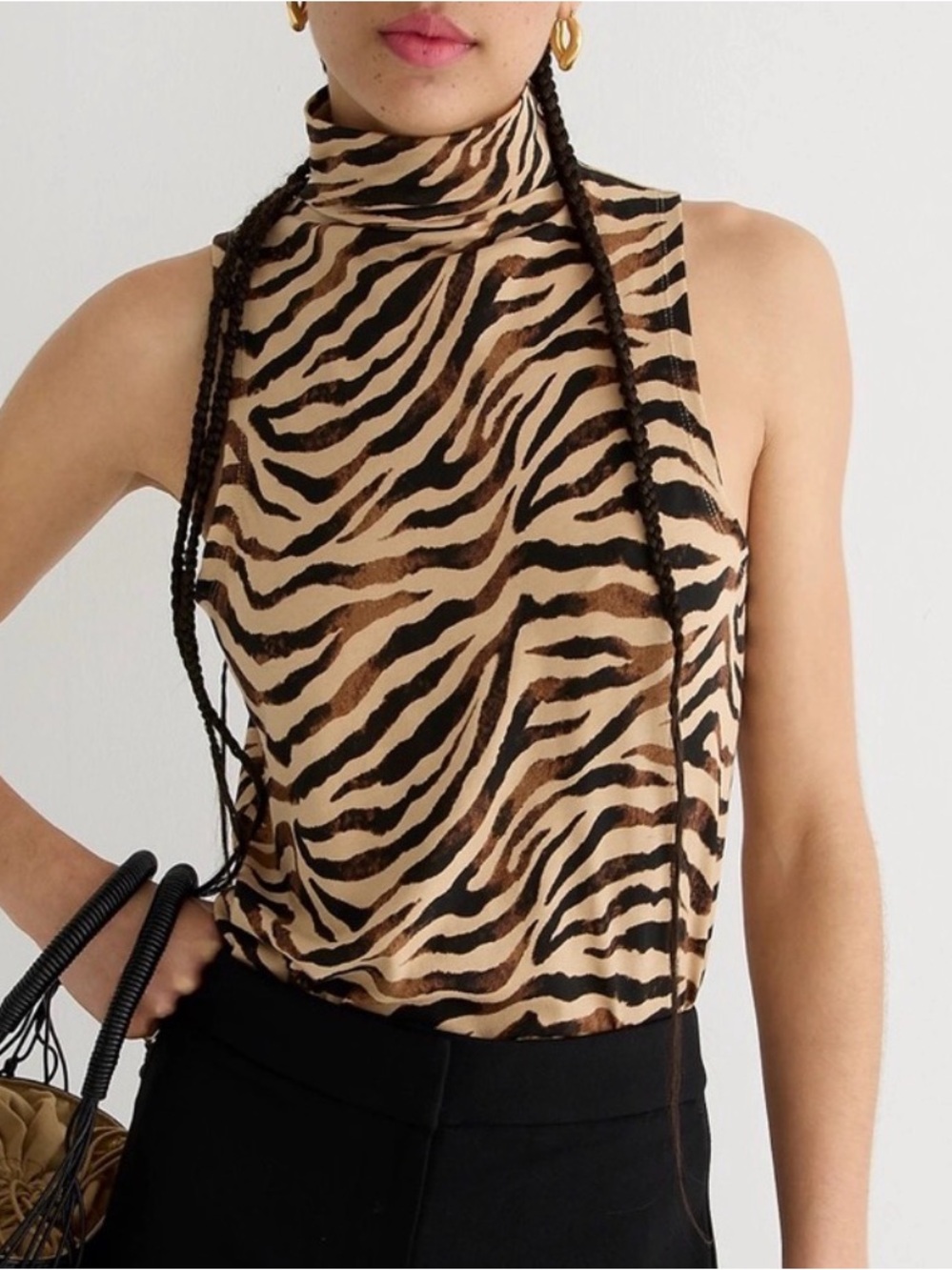 J Crew Mock Neck Sleeveless Top
